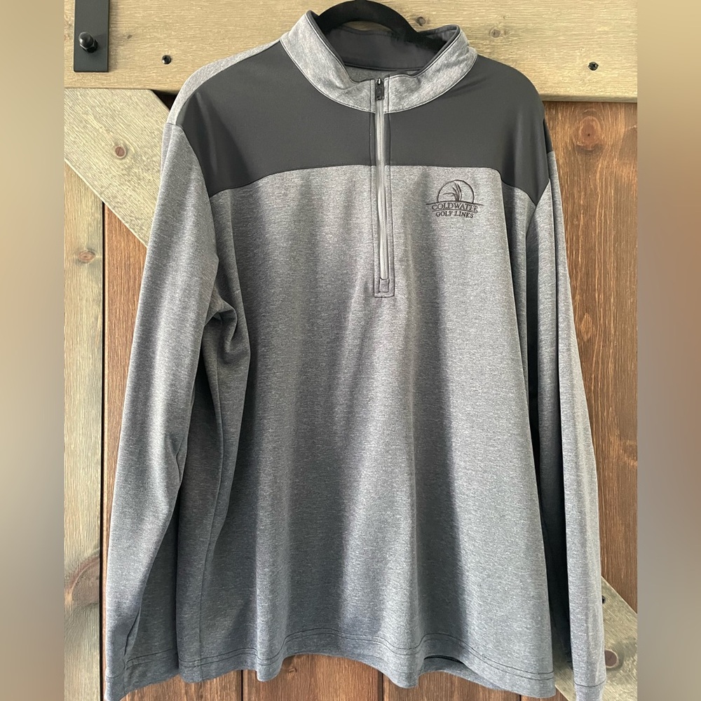 Adidas Heather Gray Golf Quarter zip